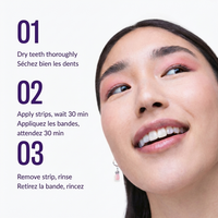 Instructions utilisation bandes blanchissantes Vyora bilingue - Vyora whitening strips usage instructions bilingual